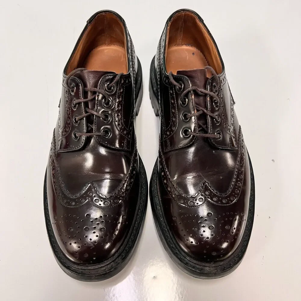 Church's Mcpherson Black Brogue Lace Derby Commando Sole 10.5 US EUC